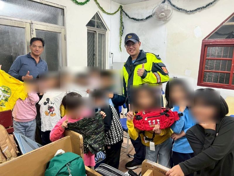 讓愛循環、延續物命，寒流中恆警陪伴孩童學習珍惜